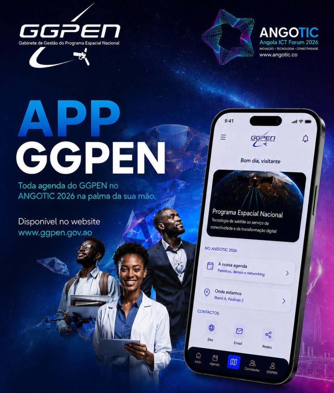GGPEN lança aplicativo com programação completa do ANGOTIC 2026 desenvolvida por estudantes estagiários oriundos do ITEL